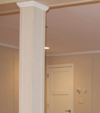 Easy Wrap column sleeves in Penfield basement