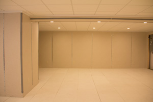 Basement wall panels and ThermalDry® insulated subfloor installed in Rochester