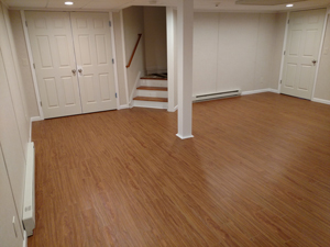 Basement Flooring After in Rochester