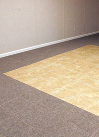 Basement Wood Flooring installed in Grand Island, New York