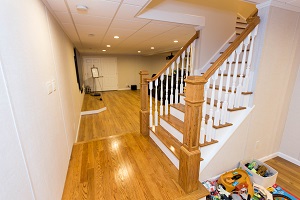Finishing touches for a remodeled basement in Niagara Falls